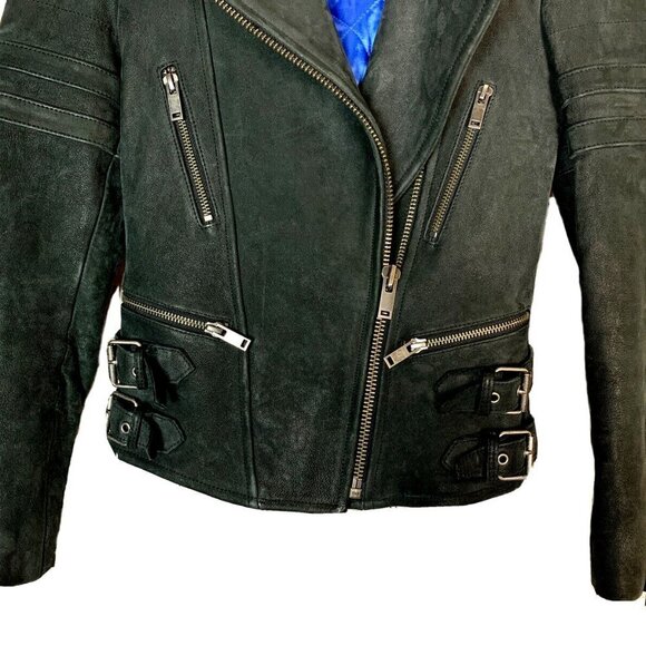 Aritzia Wilfred Free BOBINE Lambskin Moto Leather jacket - Picture 6 of 14